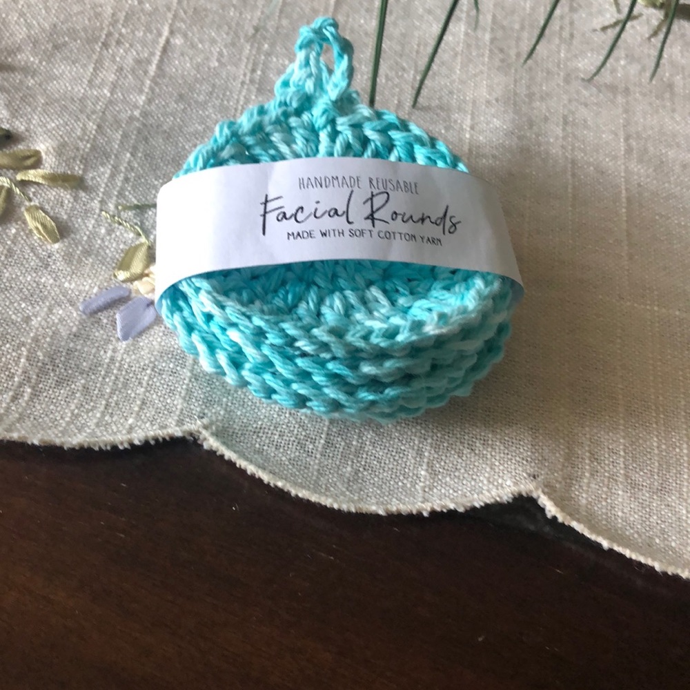 100%cotton face scrubbies(set of 4)